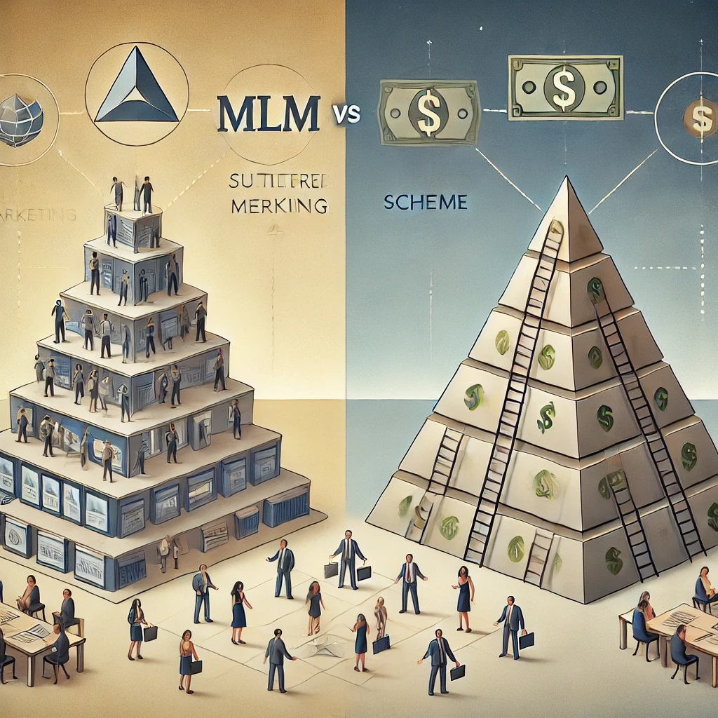 MLM vs. Piramisjáték Mi a különbség MLM vs. Piramisjáték Mi a különbség